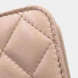 Chanel Pink Lambskin Mini Chain Clutch Bag 