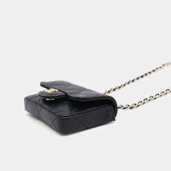 Pre Owned  Chanel  Black Caviar Leather Matelasse Belt Bag