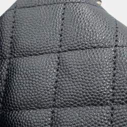 Pre Owned  Chanel  Black Caviar Leather Matelasse Belt Bag