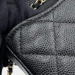 Pre Owned  Chanel  Black Caviar Leather Matelasse Belt Bag