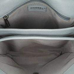 Pre Owned Chanel Grey Large Quilted Caviar Urban Companion Flap