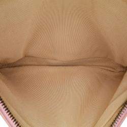 Pre Owned Chanel Pink Quilted Calfskin CC Crown Flap
