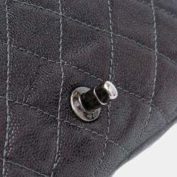 Chanel Purple Jumbo Quilted Caviar Easy Flap Bag