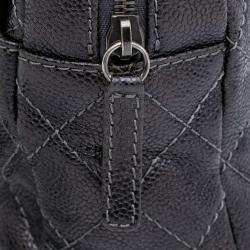 Chanel Purple Jumbo Quilted Caviar Easy Flap Bag
