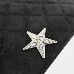  Chanel Black Suede Star Wallet On Chain 