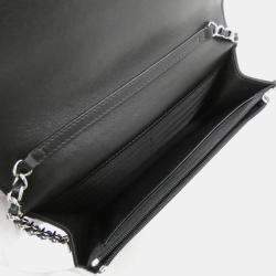  Chanel Black Suede Star Wallet On Chain 