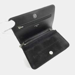  Chanel Black Suede Star Wallet On Chain 