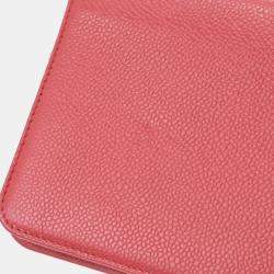Chanel Pink Caviar Skin Chain Wallet Shoulder Bag