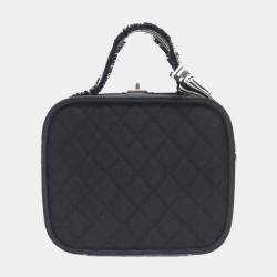 Pre Owned Chanel Black Canvas Vanity Handbag