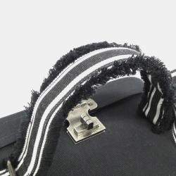Pre Owned Chanel Black Canvas Vanity Handbag