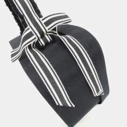 Pre Owned Chanel Black Canvas Vanity Handbag