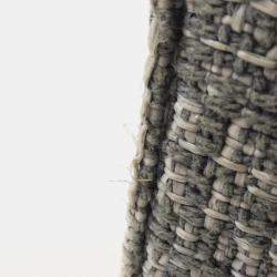 Chanel Grey Canvas Deauville Line Chain Wallet