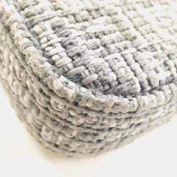 Chanel Grey Canvas Deauville Line Chain Wallet