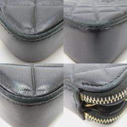 Chanel Black Lambskin Coco Mark Matelasse Stitch Shoulder Bag 
