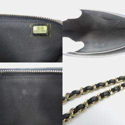 Chanel Black Lambskin Coco Mark Matelasse Stitch Shoulder Bag 