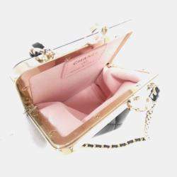 Chanel Black Quilted Lambskin Chain Clutch