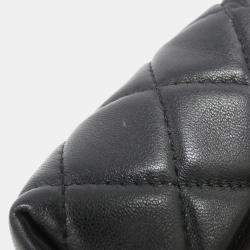 Chanel Black Quilted Lambskin Chain Clutch