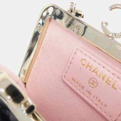 Chanel Black Quilted Lambskin Chain Clutch