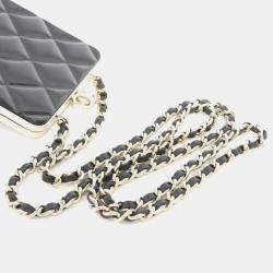 Chanel Black Quilted Lambskin Chain Clutch