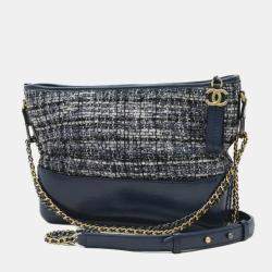 Chanel Blue Gabrielle Tweed Shoulder Bag