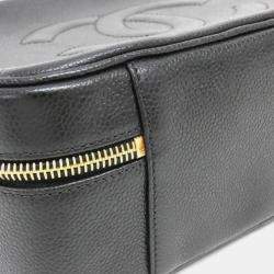 Chanel Black Caviar Leather Vanity Top Handle Bag