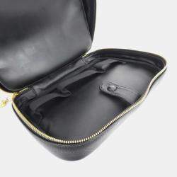 Chanel Black Caviar Leather Vanity Top Handle Bag