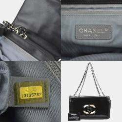 Pre Owned Chanel Black Patent Leather Shoulder Bag