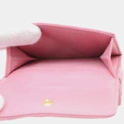 Chanel Pink Lambskin 19 Small Flap Wallet