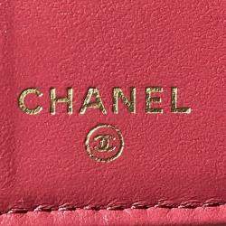 Chanel Black Lambskin Leather Tri-Fold 19 Small Flap Wallet