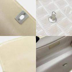 Pre Owned Chanel Pink and Beige Nylon Travel Line Flap Chain Shoulder Bag