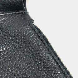 Pre Owned Chanel Black Calfskin Logo Fringe Chain Shoulder Bag
