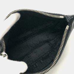Pre Owned Chanel Black Calfskin Logo Fringe Chain Shoulder Bag