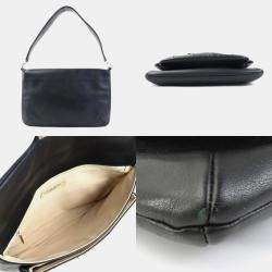 Pre Owned Chanel Black Leather 2.55 Shoulder Bag