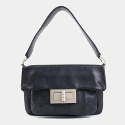 Pre Owned Chanel Black Leather 2.55 Shoulder Bag