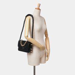 Chanel Black Crumpled Calfskin En Vogue Rope Flap