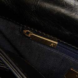 Chanel Black Crumpled Calfskin En Vogue Rope Flap
