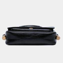 Chanel Black Crumpled Calfskin En Vogue Rope Flap