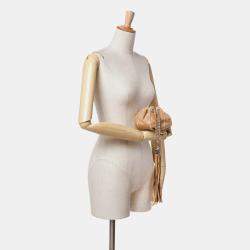 Chanel Brown Mini Lambskin and Satin Reversible Sac Cordon