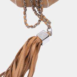 Chanel Brown Mini Lambskin and Satin Reversible Sac Cordon