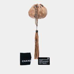 Chanel Brown Mini Lambskin and Satin Reversible Sac Cordon