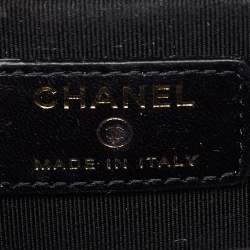 Pre Owned Chanel Black Quilted Leather Mini Trendy CC Chain Clutch Bag