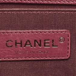 Chanel Red Quilted Caviar Leather Small Boy Flap Bag