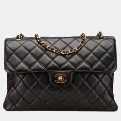 Chanel Black Jumbo Lambskin Double Sided Flap