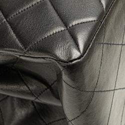 Chanel Black Jumbo Lambskin Double Sided Flap