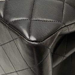 Chanel Black Jumbo Lambskin Double Sided Flap