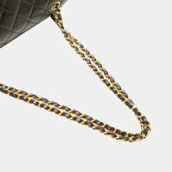 Chanel Black Jumbo Lambskin Double Sided Flap