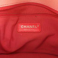 Pre Owned Chanel Pink Medium Quilted Caviar Sunset On The Sea Flap
