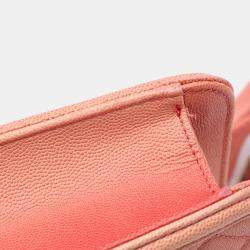 Pre Owned Chanel Pink Medium Quilted Caviar Sunset On The Sea Flap