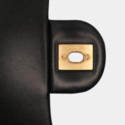 Pre Owned Chanel Black Mini Square Lambskin Romance Single Flap