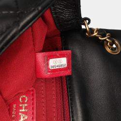 Pre Owned Chanel Black Mini Square Lambskin Romance Single Flap